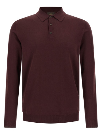Virgin wool polo shirt