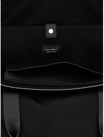 Media logo patch shopping bag #