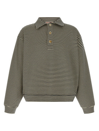 Striped polo sweatshirt