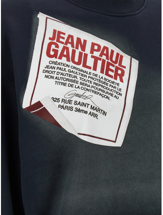'The Blue Gaultier Label' sweatshirt #