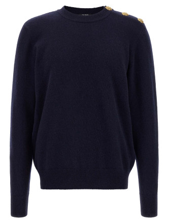 'Leone catena' button sweater