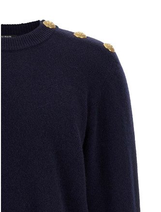 'Leone catena' button sweater #