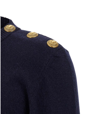 'Leone catena' button sweater #