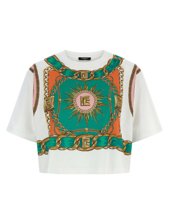 'Balmain Foulard' print T-shirt