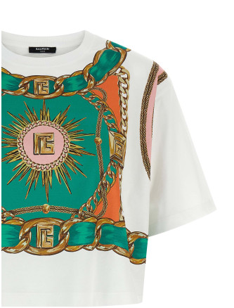 'Balmain Foulard' print T-shirt #