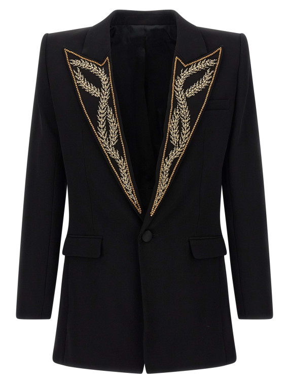 Leaf embroidery blazer #1