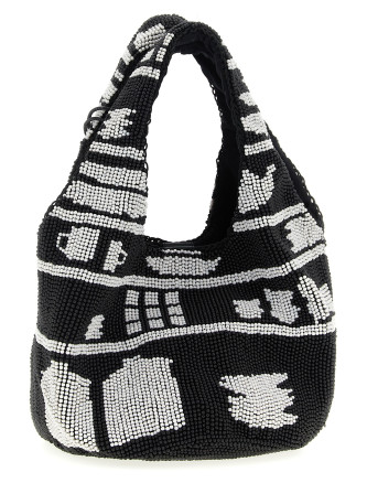 'Beaded' mini shopping bag #