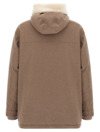 Flannel down jacket #