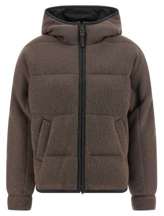 Lame wool down jacket