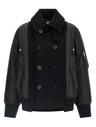 Wool insert bomber jacket