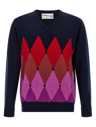 Argyle pattern sweater