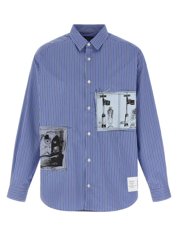 Patch striped shirt #1