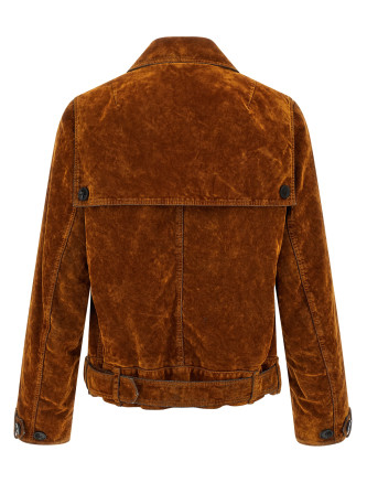 Velvet biker jacket #