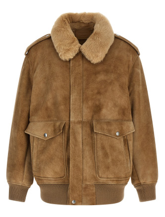 Sheepskin bomber jacket