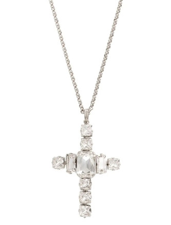Rhinestone cross necklace #