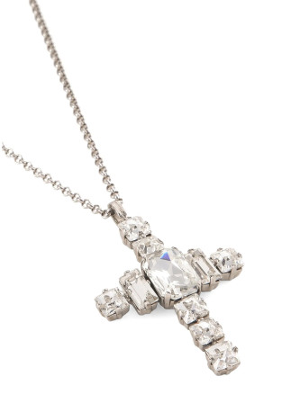 Rhinestone cross necklace