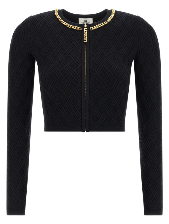 Jewel zip puller cardigan #1