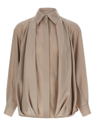 Silk draped shirt