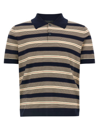 Striped cotton polo shirt