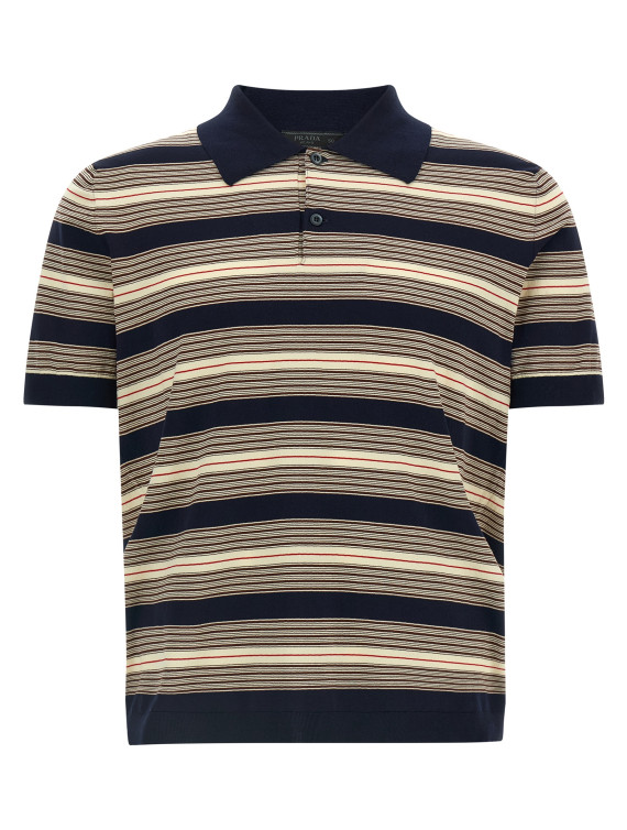 Striped cotton polo shirt #1