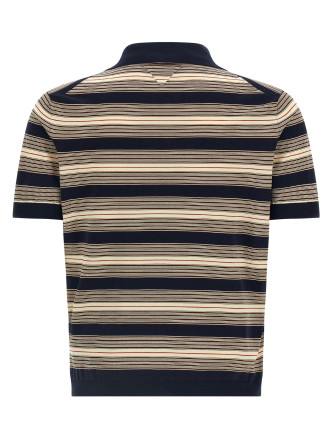 Striped cotton polo shirt #