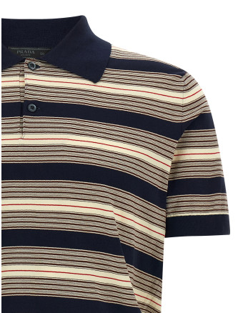Striped cotton polo shirt #