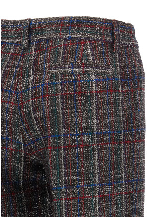 Sequin tartan pants #
