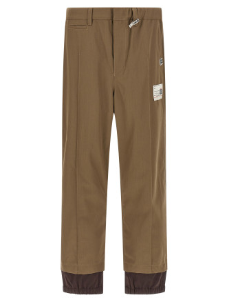 'Mix Layered Wool Gabardine' pants