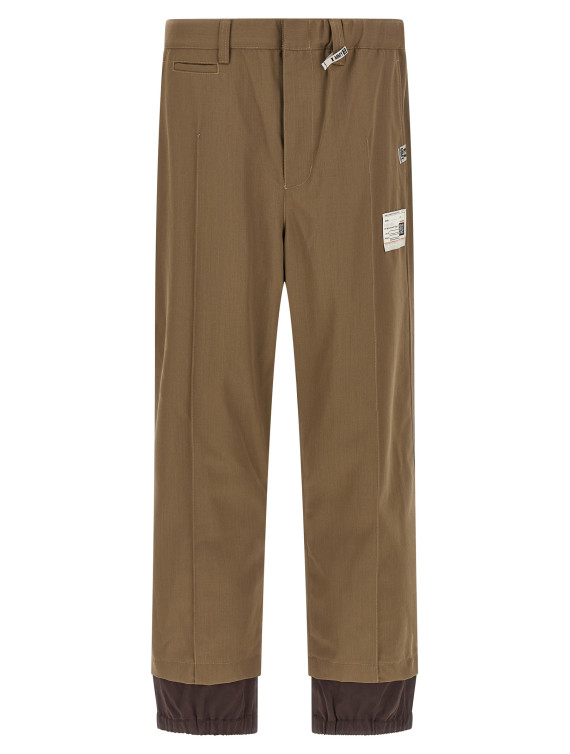 'Mix Layered Wool Gabardine' pants #1