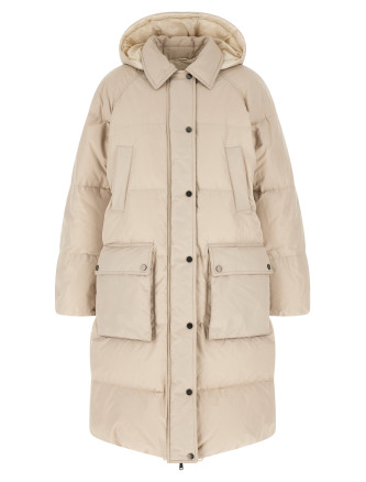 'Shiny Zipper Pull' down jacket