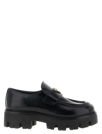 Brushed leather loafers