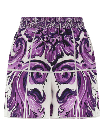 'Maiolica' print cotton shorts #