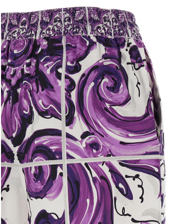 'Maiolica' print cotton shorts #