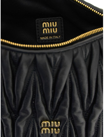 Matelassé nappa pouch #