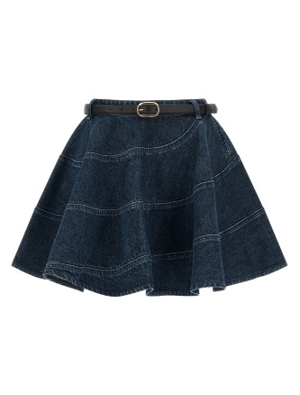 'Flared Denim Mini' skirt