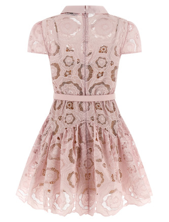 'Pink Floral Lace Mini' dress #