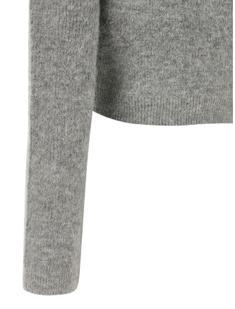 'Grey Fluffy Crystal Trim' cardigan #