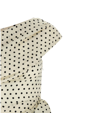 'Polka Dot Satin Tie Side Mini' dress #