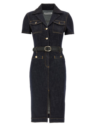'Indigo Denim Midi' dress