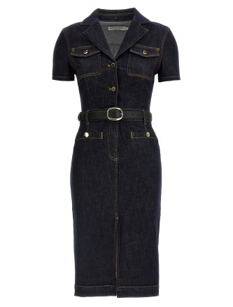 'Indigo Denim Midi' dress #