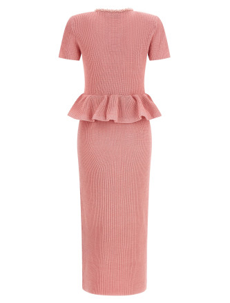 'Pink Peplum Knit Midi' dress #