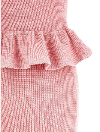 'Pink Peplum Knit Midi' dress #