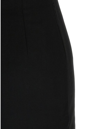 'Black Crêpe Flower Maxi' dress #