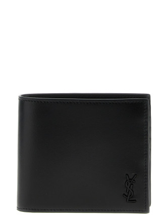 Logo leather wallet