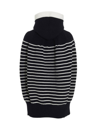Striped hooded cape #