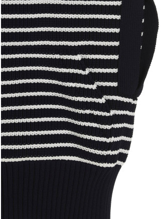 Striped hooded cape #