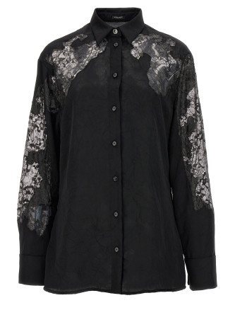 Satin lace shirt