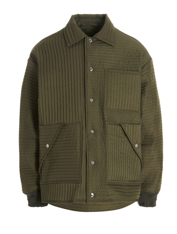 'Chore Quilted Stripes' down jacket #1