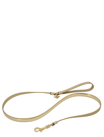 Logo leather leash