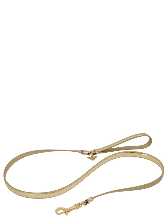 Logo leather leash #1